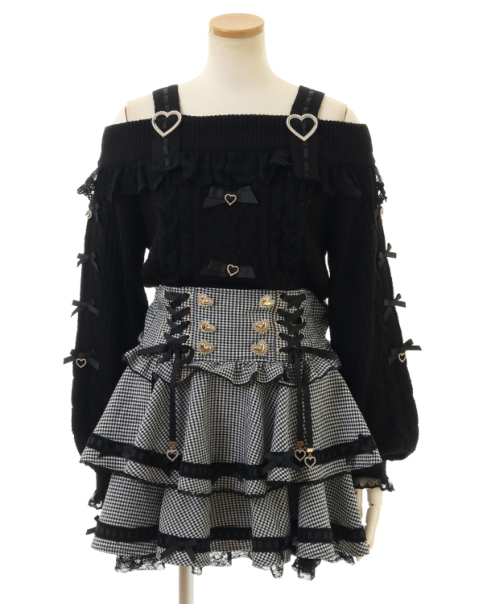 予約商品】はしごリボンチェックティアードスカパン ｜ LIZ LISA