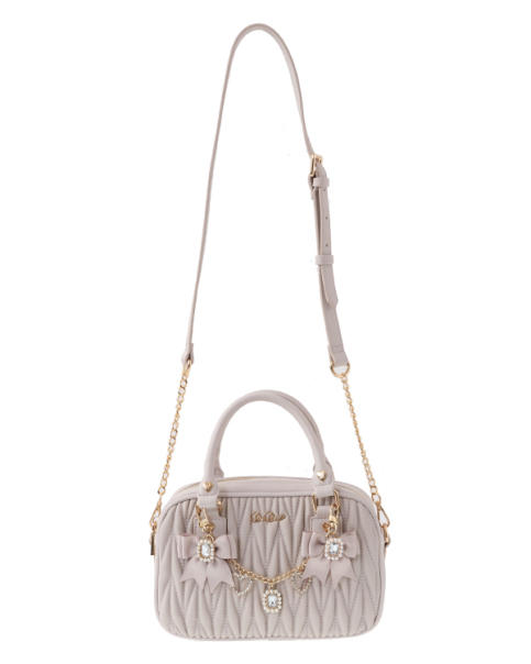 LIZLISA キルティングリボンチャームポシェット ピンク キルティングリボンチャームポシェット ｜ LIZ LISA（リズリサ）公式