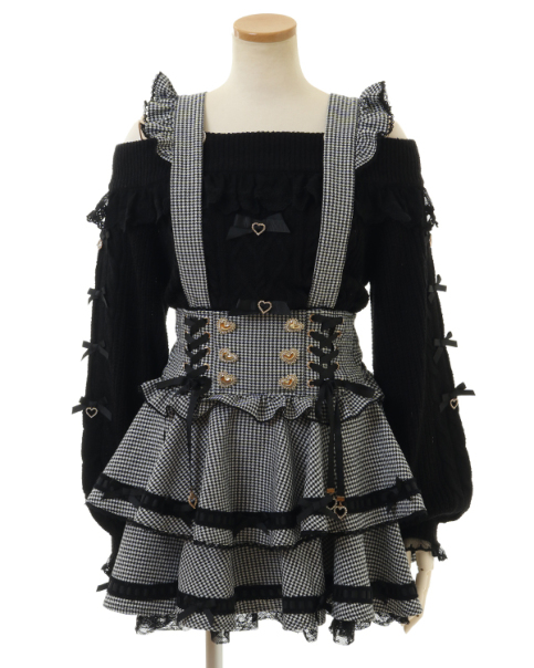 予約商品】はしごリボンチェックティアードスカパン ｜ LIZ LISA