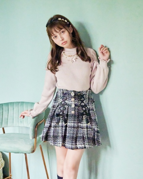 LIZ LISA♡チェック花柄スカパンスカート