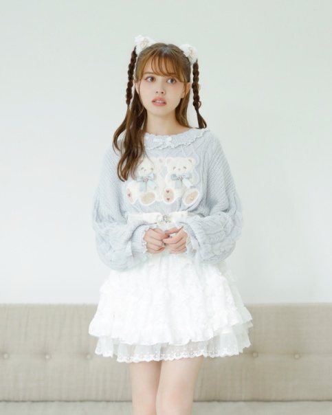 ♡LIZLISA♡Twin Bearsニットトップス ピンク LIZLISA Twin Bearsニットトップス ピンク - トップスオンライン