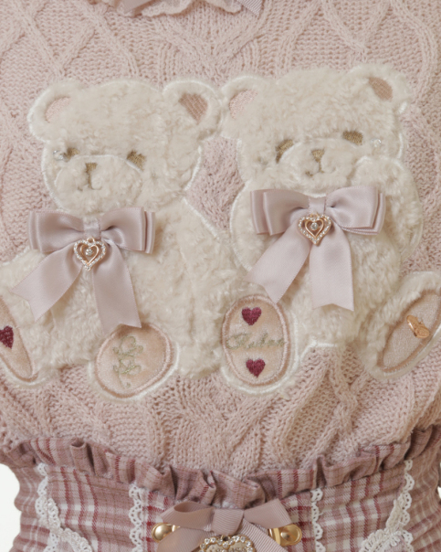 ♡LIZLISA♡Twin Bearsニットトップス ピンク LIZ LISA on X: 