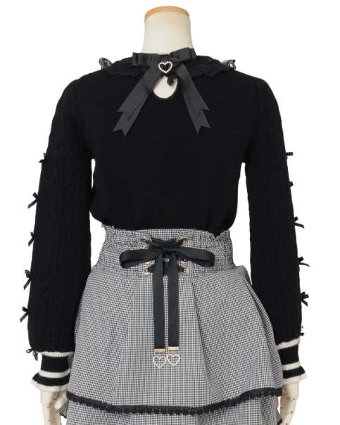 キャットジャガードリボンスリーブニット ｜ LIZ LISA（リズリサ）公式