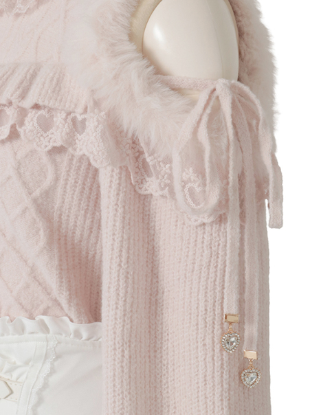 予約商品】ファースリーブオープンショルダーニット ｜ LIZ LISA