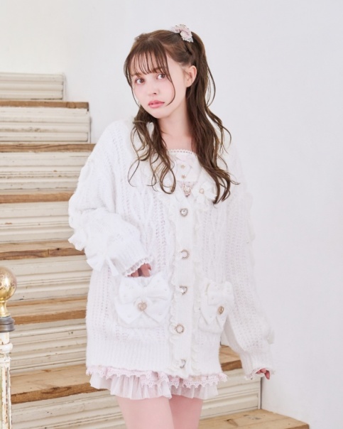 予約商品】メニーリボンロングカーディガン ｜ LIZ LISA