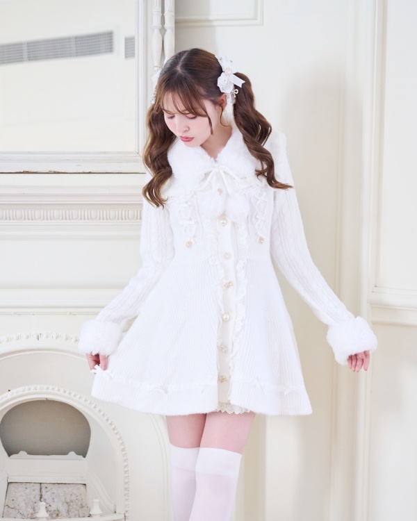 予約商品】ファーカラーぺプラムカーディガン ｜ LIZ LISA（リズリサ