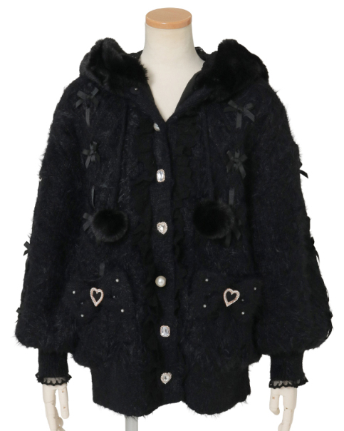 リズリサ　うさみみパーカー　黒 うさみみフェザーニットパーカー ｜ LIZ LISA（リズリサ）公式通販