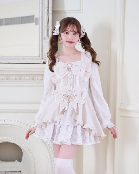 LIZLISA フロントカシュクールBIGリボンセットアップ♡ フロントカシュクールBIGリボンセットアップ ｜ LIZ LISA（リズリサ