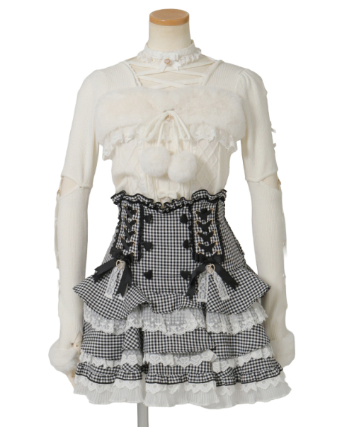 予約商品】ファーリボンカットアウトスリーブニット ｜ LIZ LISA