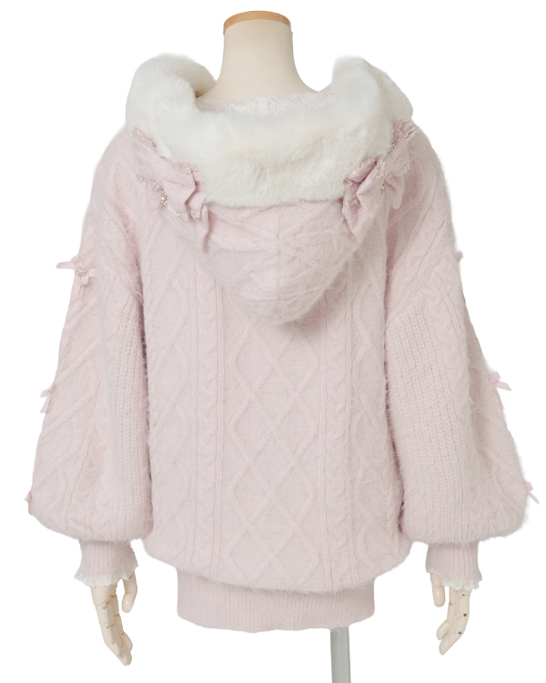悠淘公式様 LIZLISA パーカー うさ耳 美品 量産型 予約商品】うさみみフェザーニットパーカー ｜ LIZ LISA（リズリサ